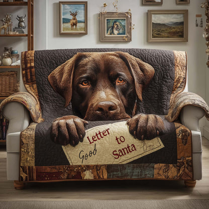 Santa Letter Quilted Sofa Cover GFTOQM344