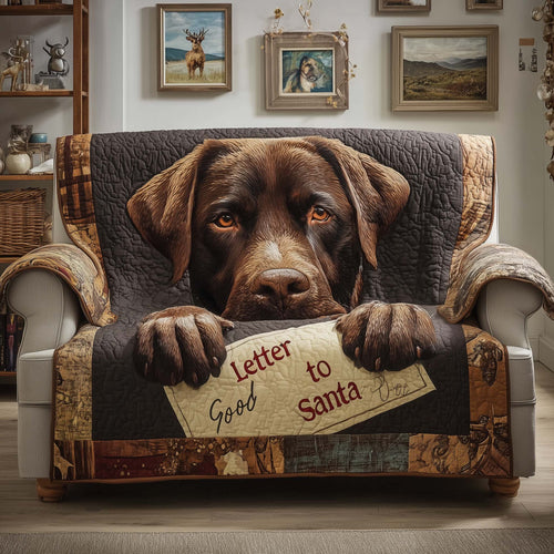 Santa Letter Quilted Sofa Cover GFTOQM344