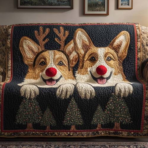 Rednose Corgis Quilted Sofa Cover GFTOQM348