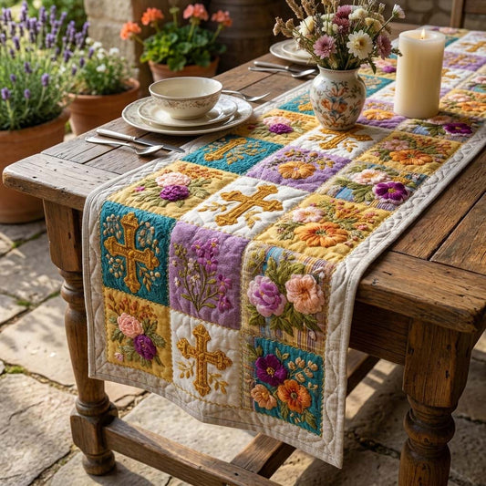Spring Garden Quilted Table Runner GFTOQM3495