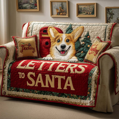 Mailbox Corgi Quilted Sofa Cover GFTOQM351