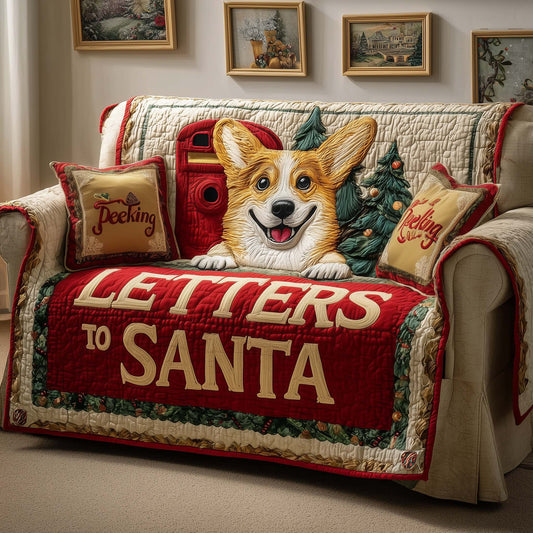 Mailbox Corgi Quilted Sofa Cover GFTOQM351