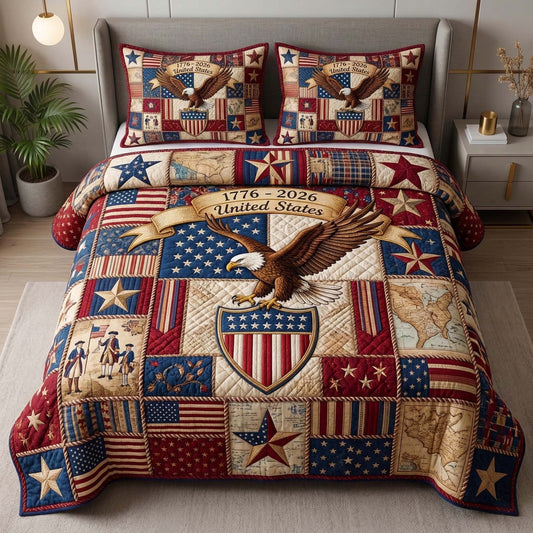 Heritage Eagle 3-Piece Quilted Bedding Set GFTOQM3523