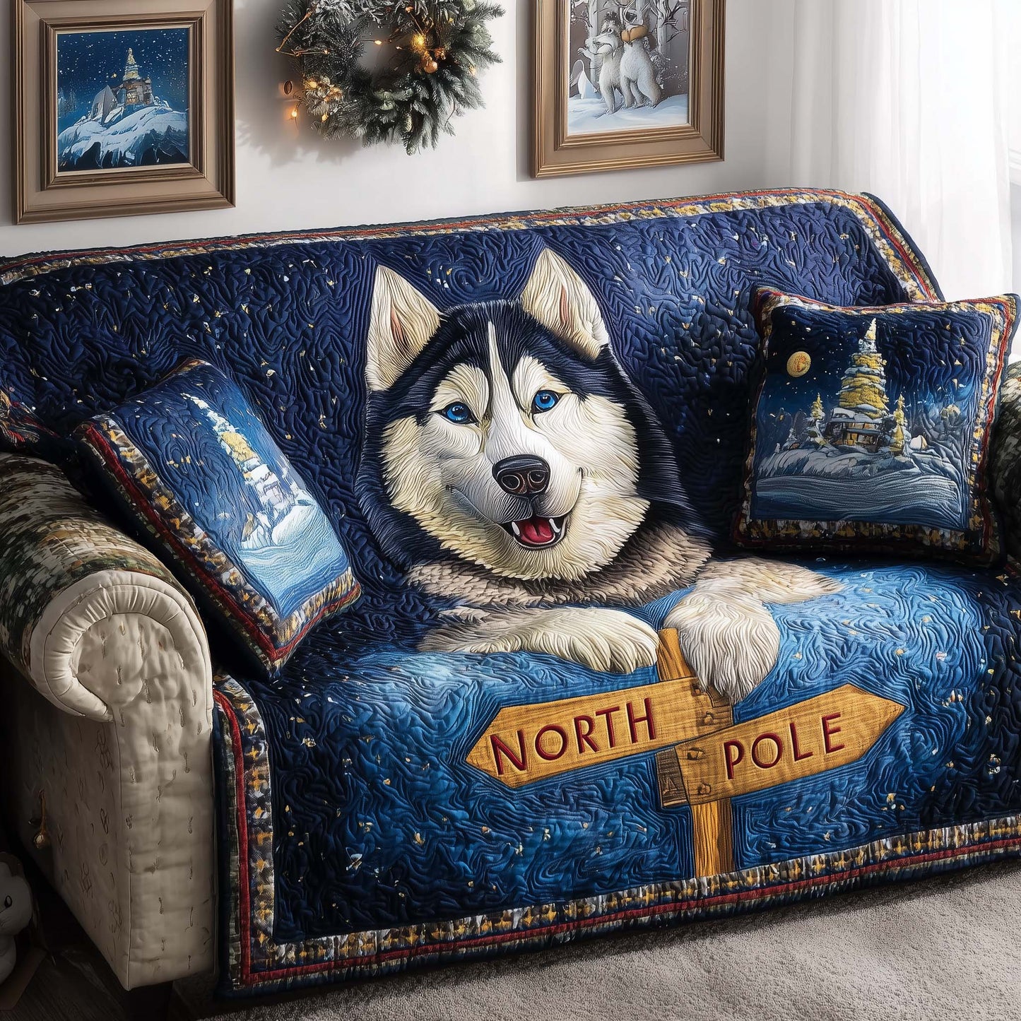 North Husky Quilted Sofa Cover GFTOQM352