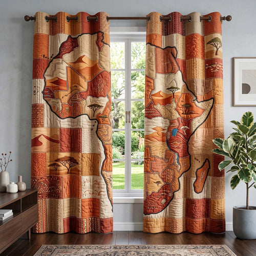 Savanna Africa Quilted Curtains GFTOQM3533