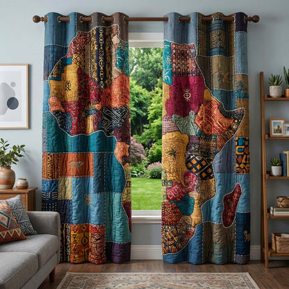 Tribal Africa Quilted Curtains GFTOQM3536