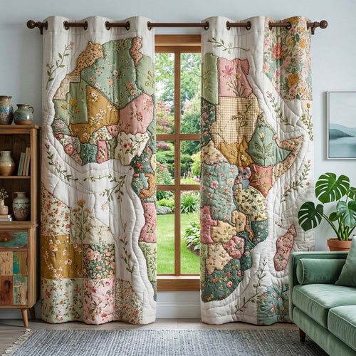 Floral Africa Quilted Curtains GFTOQM3537