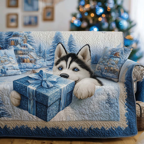 Husky Gift Quilted Sofa Cover GFTOQM353