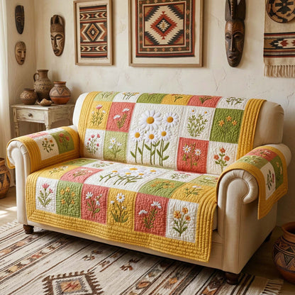Blossom Grace Quilted Sofa Cover GFTOQM3569