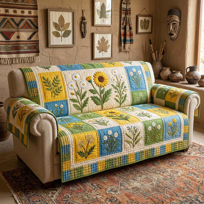 Blossom Grace Quilted Sofa Cover GFTOQM3572
