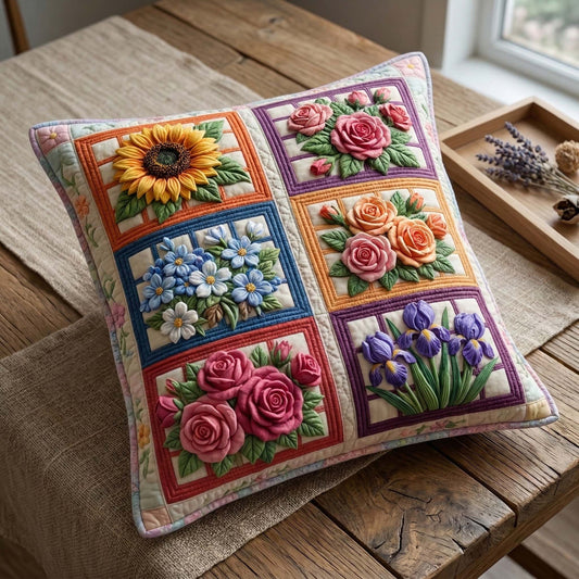 Blossom Grace Quilted Pillow Case GFTOQM3582