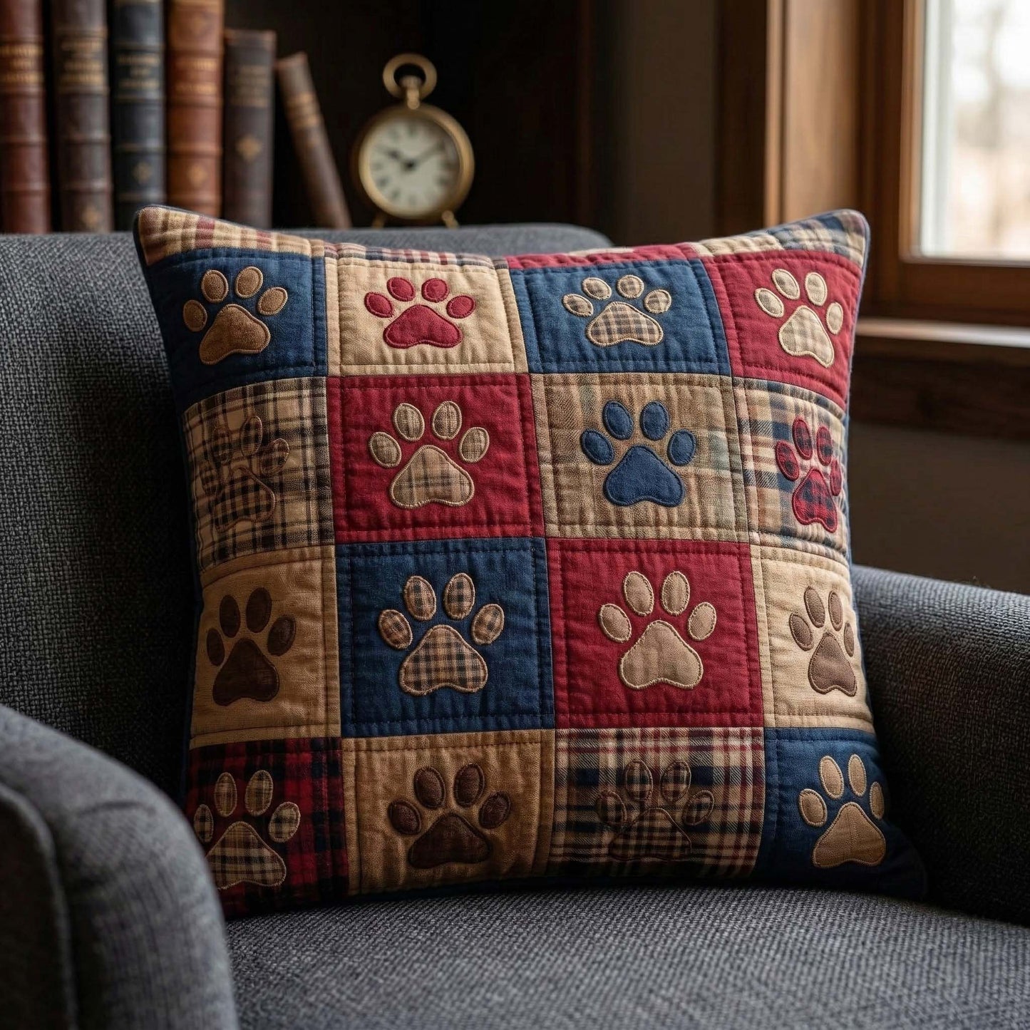 Vintage Paws Quilted Pillow Case GFTOQM3583