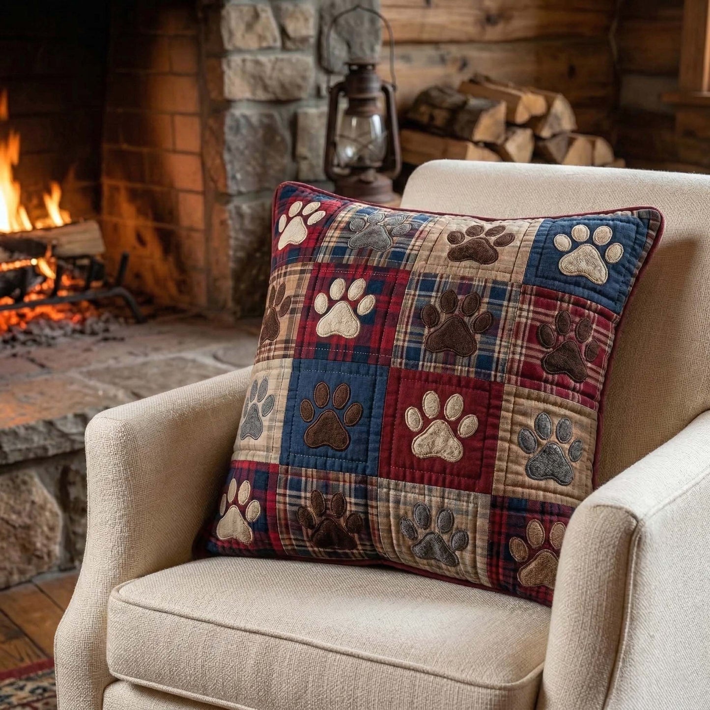 Vintage Paws Quilted Pillow Case GFTOQM3584