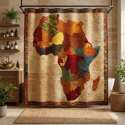 Patchwork Africa Shower Curtain GFTOQM3597