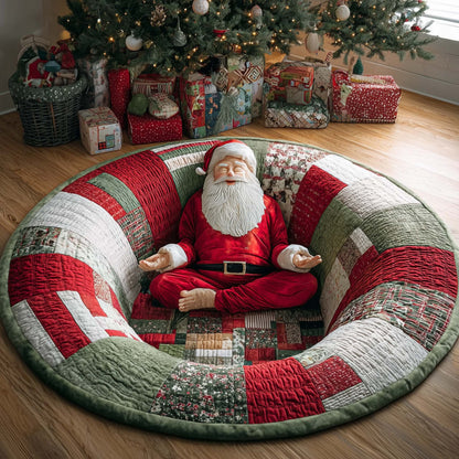 Zen Santa Quilted Round Mat GFTOQM359