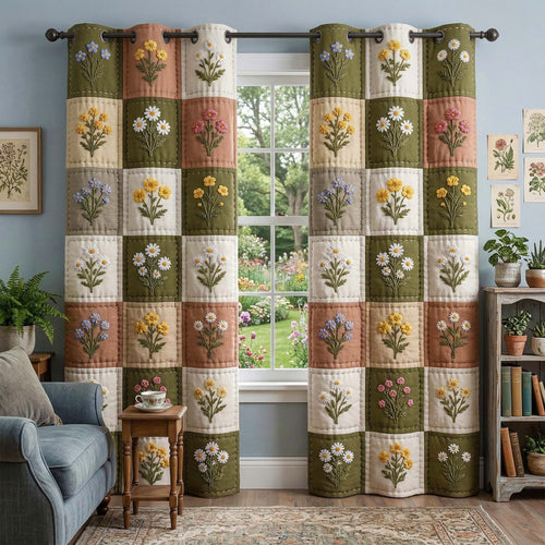Meadow Blossoms Quilted Curtains GFTOQM3604