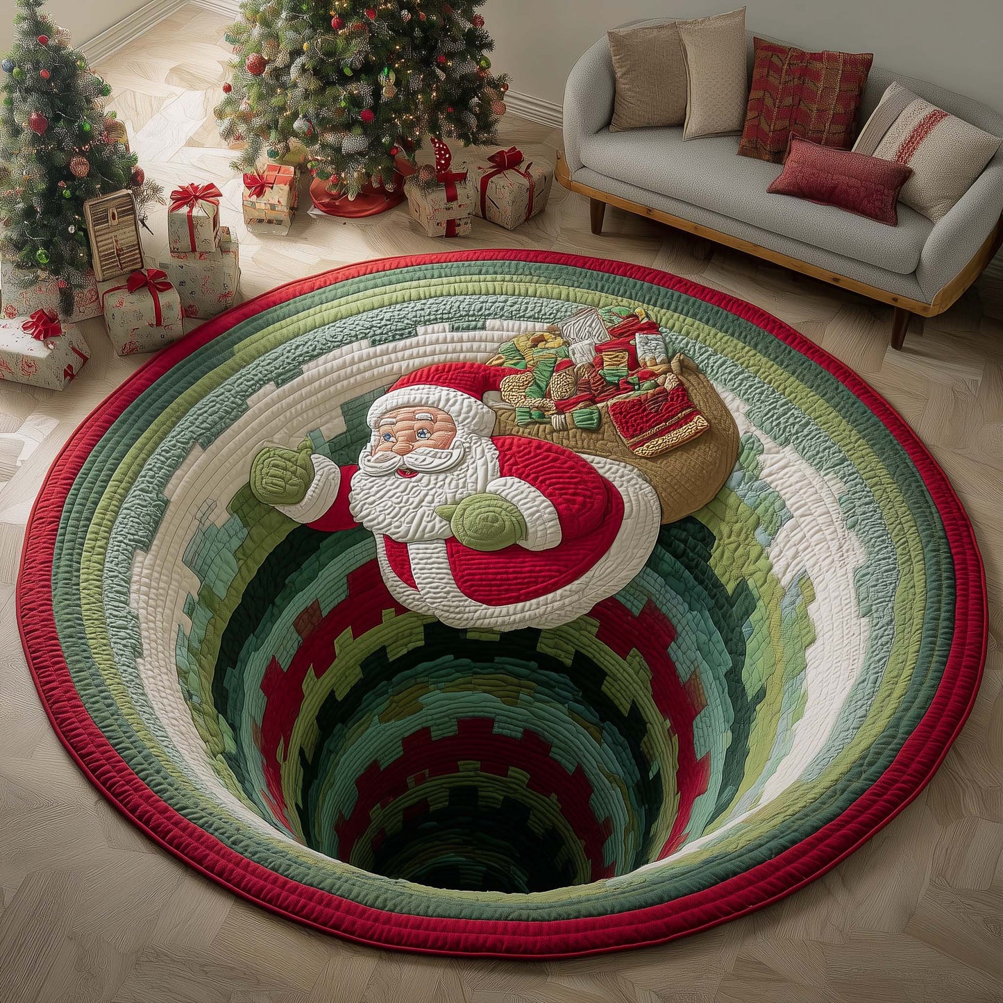 Gift Vortex Quilted Round Mat GFTOQM360