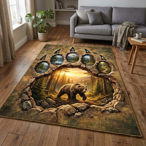 Bear Sunrise Area Rug GFTOQM3635