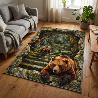 Cave Bears Area Rug GFTOQM3639