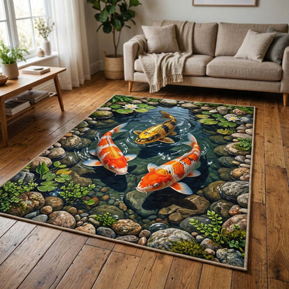 Triple Koi Area Rug GFTOQM3646