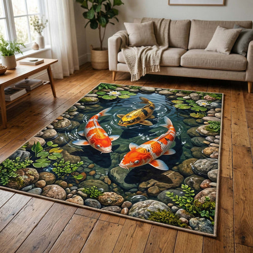 Triple Koi Area Rug GFTOQM3646
