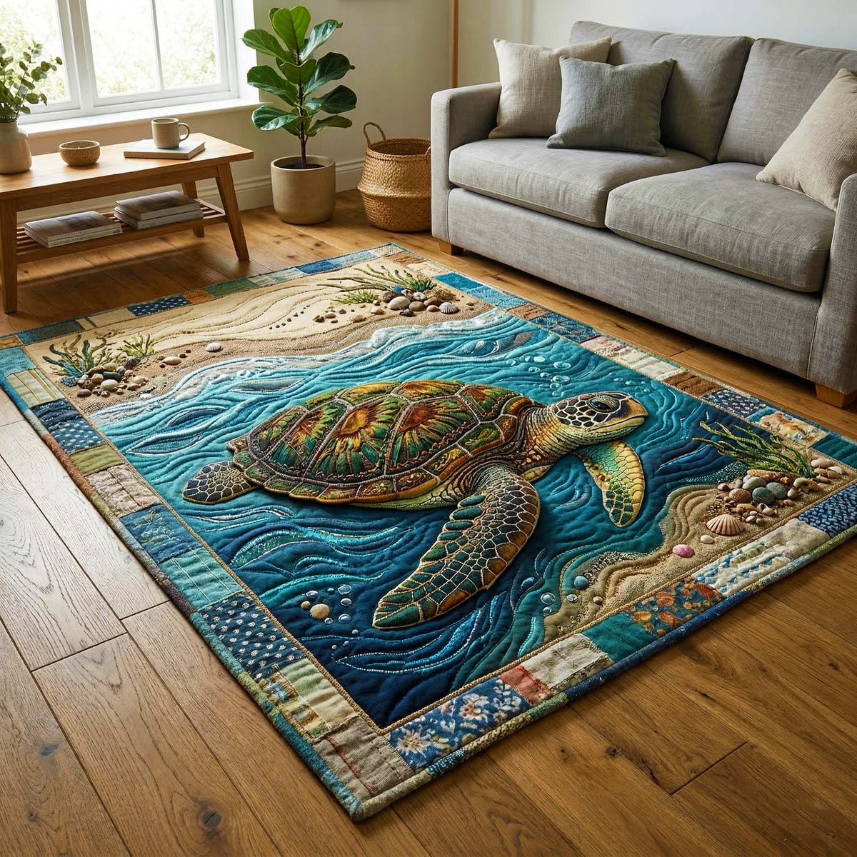 Turtle Throw Rugs Ocean Turtle Area Rug GFTOQM3668 – Willow Quilt