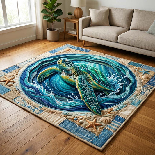 Spiral Turtle Area Rug GFTOQM3672