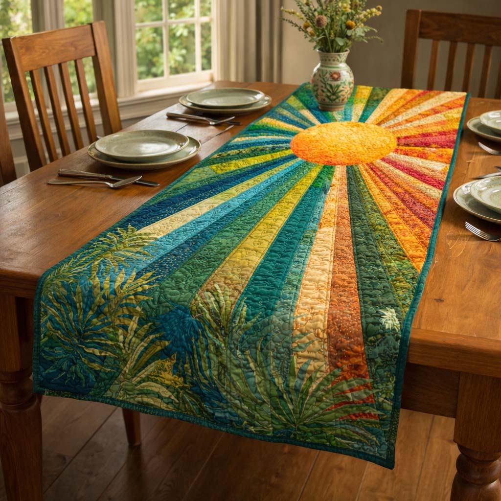 Radiant Sun Quilted Table Runner GFTOQM3690