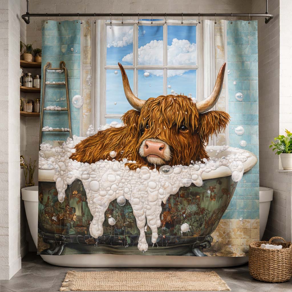 Bubble Highland Shower Curtain GFTOQM3696