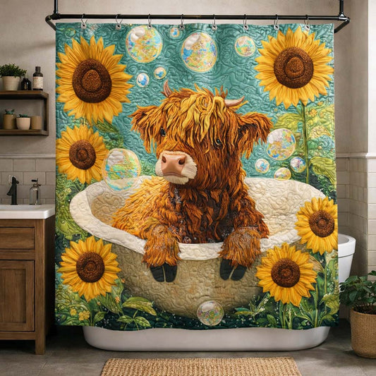 Sunflower Highland Shower Curtain GFTOQM3697