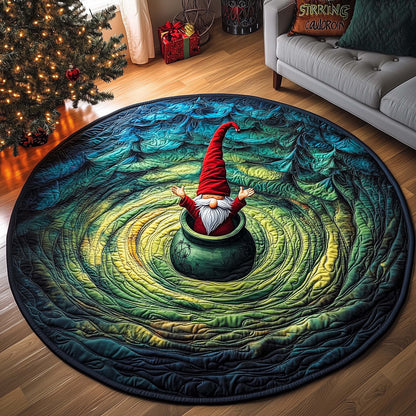 Cauldron Gnome Quilted Round Mat GFTOQM373