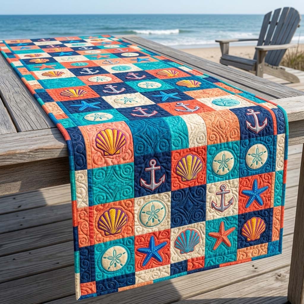 Coastal Patch Quilted Table Runner GFTOQM3798