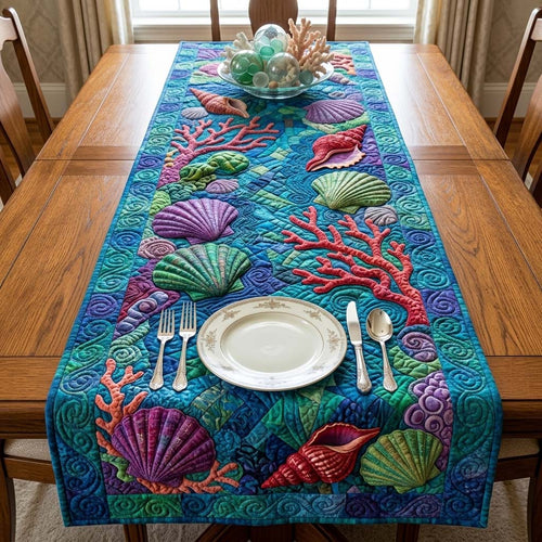 Coral Reef Quilted Table Runner GFTOQM3801