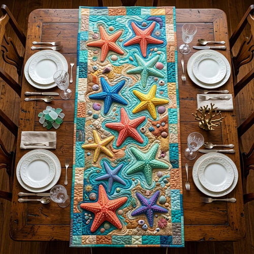 Ocean Starfish Quilted Table Runner GFTOQM3802