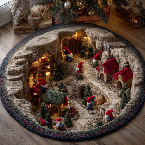 Gnome Village Quilted Round Mat GFTOQM380