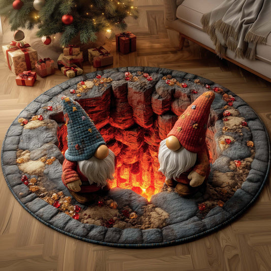 Gemstone Gnomes Quilted Round Mat GFTOQM381