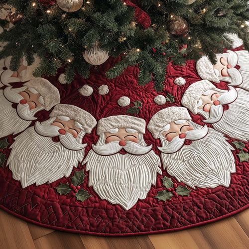 Jolly Santas Quilted Tree Skirt GFTOQM384