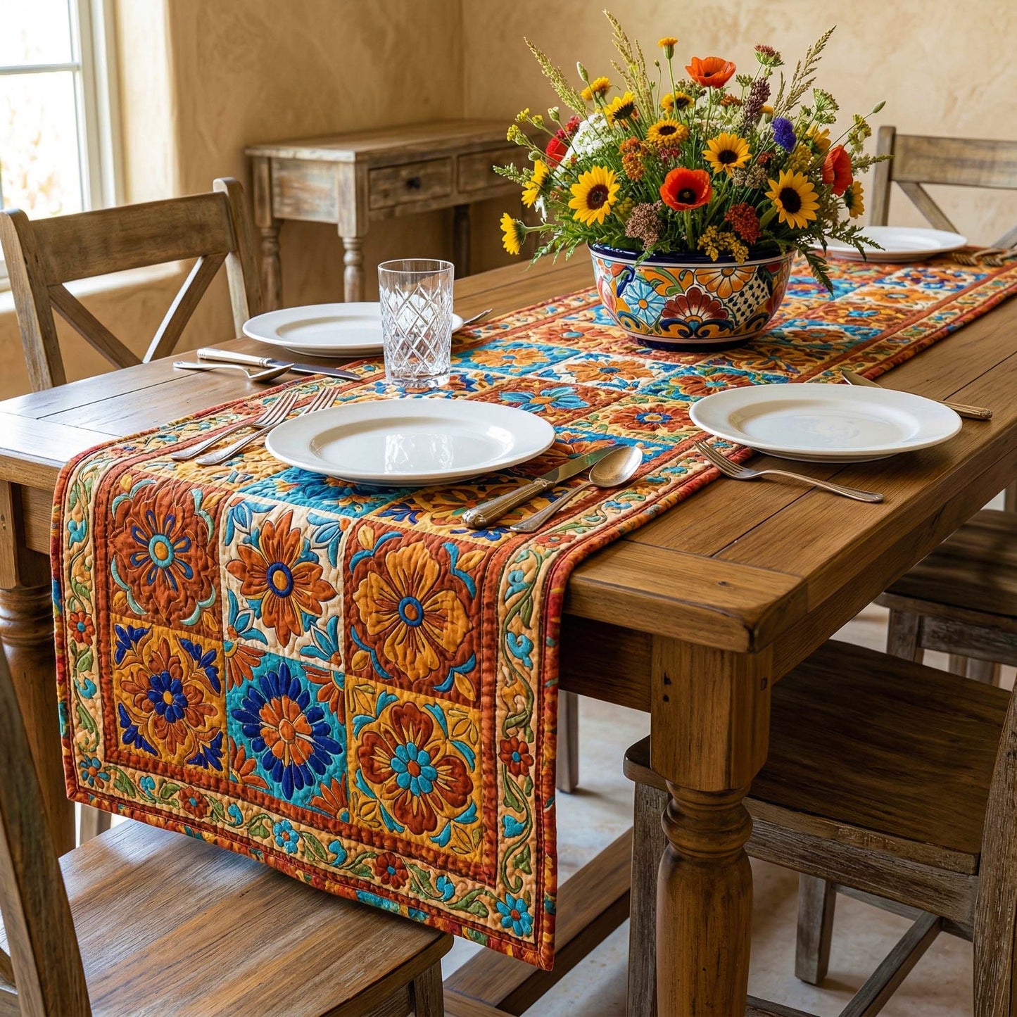 Rustic Garden Quilted Table Runner GFTOQM3877