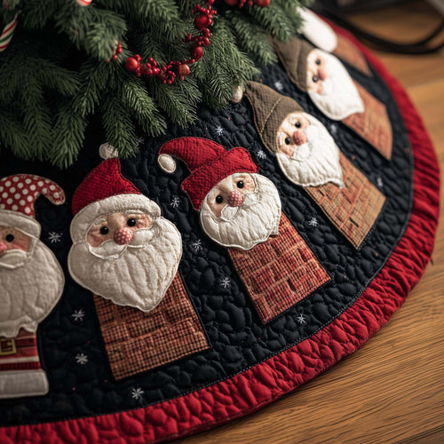 Holiday Santas Quilted Tree Skirt GFTOQM387
