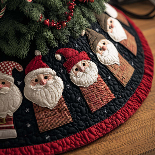 Holiday Santas Quilted Tree Skirt GFTOQM387