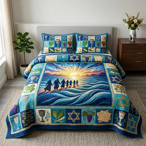 Sunset Exodus 3-Piece Quilted Bedding Set GFTOQM3944