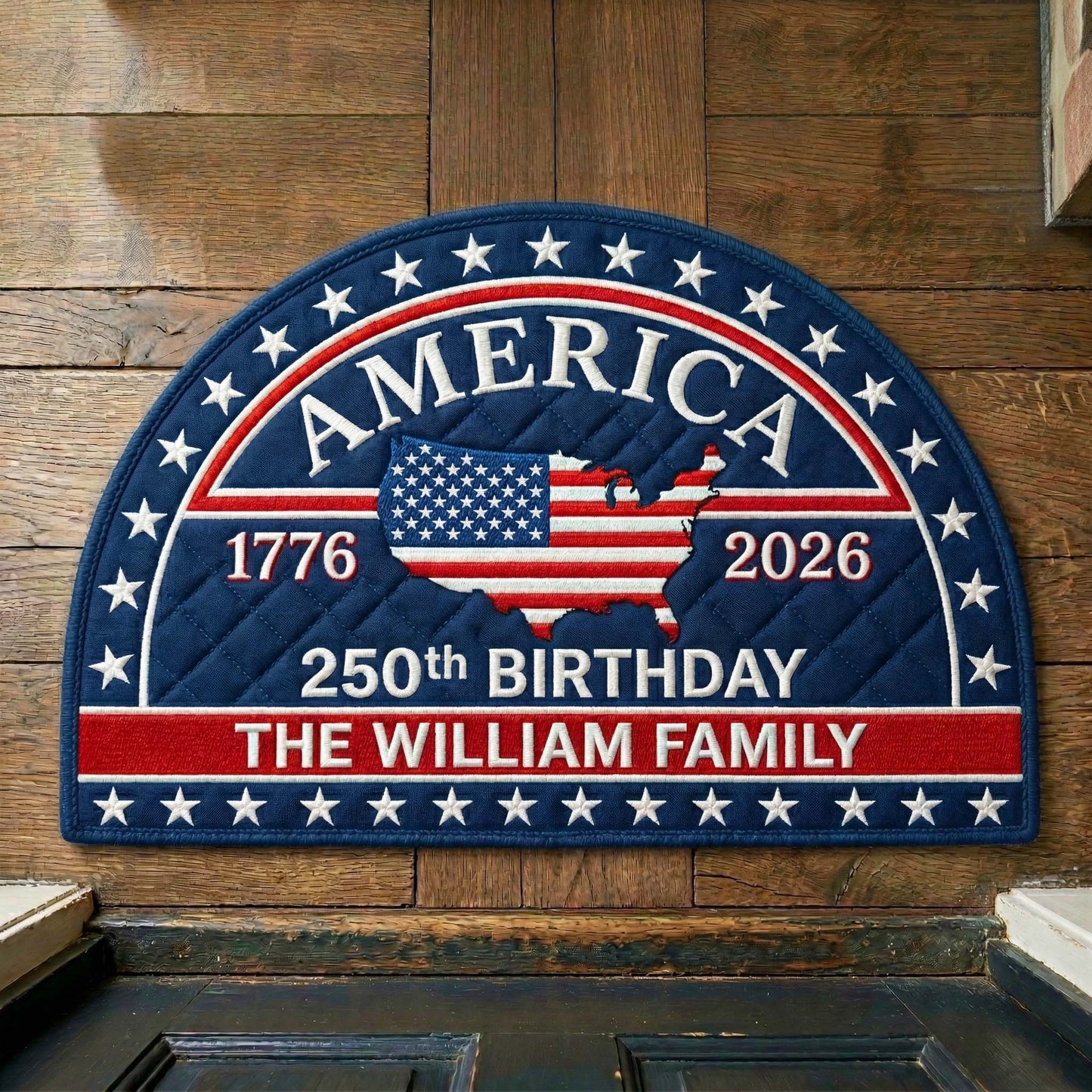 America Map Quilted Welcome Mat QTCUZ GFTOQM3983