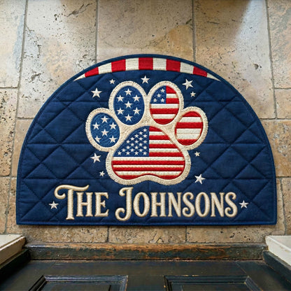 Patriotic Paw Quilted Welcome Mat QTCUZ GFTOQM3985