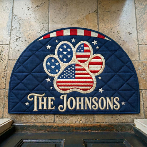 Patriotic Paw Quilted Welcome Mat QTCUZ GFTOQM3985