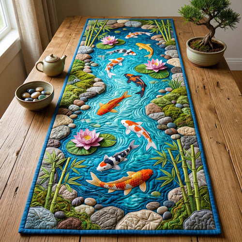 Bamboo Koi Quilted Table Runner GFTOQM3988
