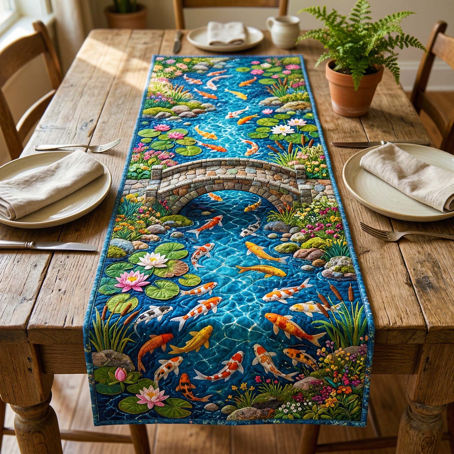 Stone Bridge Quilted Table Runner GFTOQM3989