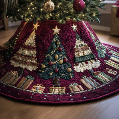 Starry Trees Quilted Tree Skirt GFTOQM398
