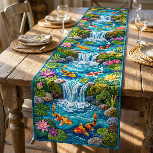 Waterfall Koi Quilted Table Runner GFTOQM3990