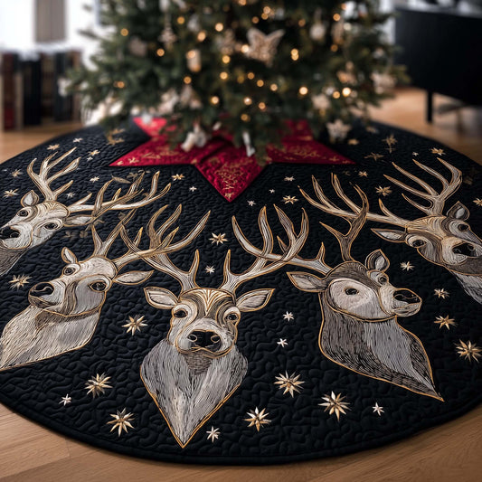 Starry Stags Quilted Tree Skirt GFTOQM404