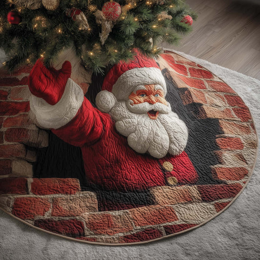 Chimney Santa Quilted Tree Skirt GFTOQM418